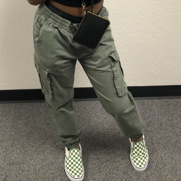 Forever 21 Pants Green Cargo Pants Poshmark